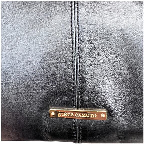 VINCE CAMUTO Riqui Black Suede Fringe Leather Crossbody Bag Clutch Bohemian - Picture 7 of 9